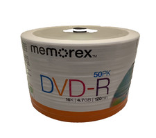 Memorex DVD-R 16X 4.7Go 120Min Eco Spindle Base Discs, 4 X 50 Pack, Sealed picture