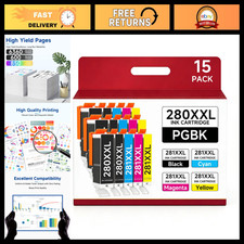 High-Capacity Ink Replacement for Canon 280 281 Cartridges - 15 Pack, Compatible picture