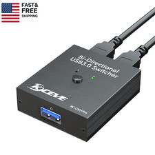 USB 3.0 Switch Selector, Bi-Directional USB Switch 2 in 1 Out / 1 in 2 Out,  USB picture