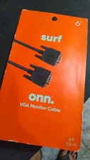 Surf Onn VGA Monitor Cable 6 Ft READ (Open Box, USED 1 Time For Testing) picture