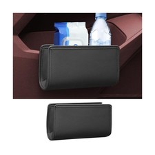 Car Seat Side Storage Pocket, Leather Hanging Foldable Multifunctional Vehicl... picture