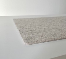 Beige Cream Wool Felt Desk Pad: Minimalist Laptop Mat (12