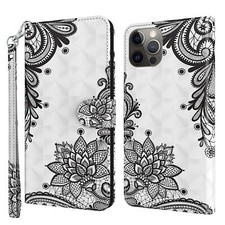 Luxury Panda Wolf Butterfly Wallet Cover Case For 16 15 14 13 12 11 Pro Max 16E picture