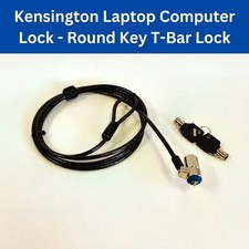 ON SALE - Kensington Laptop Computer Lock - Round Key T-Bar Lock picture