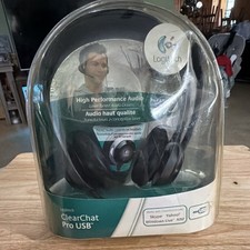 Logitech ClearChat Pro USB Wired Headset Black Noise Cancel Mute picture