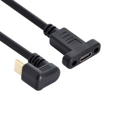 Cablecy U Shape Back Angled 180 Degree USB-C USB 3.1 Type C Male to Female Cable picture