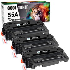 3PK CE255A 55A Toner fits for HP LaserJet Pro P3010 P3011 P3015 P3015DN P3015X picture