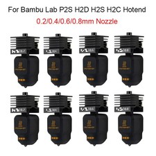 For Bambu Lab P2S H2D H2S H2C Hotend Hardened Steel Nozzle Assembly Parts 1/2PCS picture