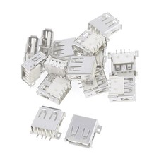 PC Laptop USB Type A Female Socket PCB Mount Soldering Adapter Port 15 Pcs picture