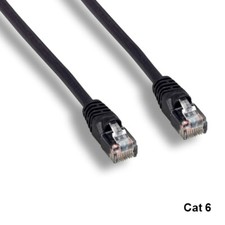KNTK Black 15ft Cat6 UTP Patch Cord 24AWG 550MHz Panel Router Networking RJ45 picture