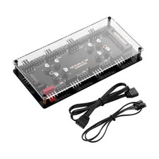 8-Channel Dual-Function 12V 4-Pin + 4-Pin PWM ARGB Fan Hub 2510 4-Pin Fan Con... picture