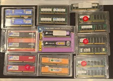 LOT OF 19 - Desktop RAM Modules - NOS. Assorted 256MB - 2GB. Original packaging. picture