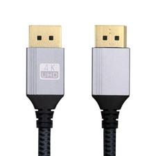 CY DP to DP Cable 4K 60hz Cable Silver Sleeve Ultra-HD for Graphics Card Desktop picture