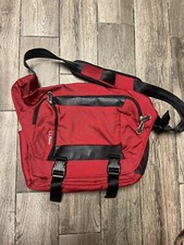 LL Bean Red Shoulder Strap Laptop Computer Messenger 5-Pocket Carry on Bag 17