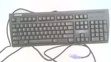 COMPAQ KB-9965 DESKTOP KEYBOARD, PS/2,BLACK, 5V-200MA, 296433-008 DOM 244000-001 picture