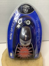 GE Mini Retractable Mouse #98094 Retractable Cord Optical Precision New picture
