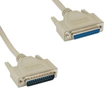 10PCS 6' DB25 25Pin Male to Female Cable 28AWG Serial RS232 Printer DTE Scanner picture