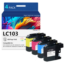 LC103 High Yield Ink Cartridges 4Pack, 1 Cartridge Page Yield Up to 600 Pages picture