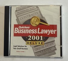 Quicken Business Lawyer 2001 Deluxe for Windows CDRom picture