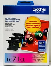 New Genuine Brother LC71 Cyan Magenta Yellow Ink Cartridges Box MFC-J430W picture