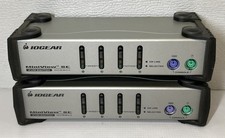 Lot Of (2) IOGEAR Mini View SE KVM Switch Model GCS84A 4 Port Grey picture