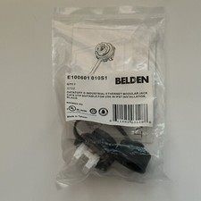 Belden E100601 010S1/DataTuff Industrial Modular Jack Cat6, UTP, black, tethered picture