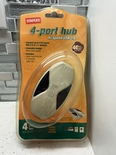 Staples 4-Port Hub Hi-Speed USB 2.0 with Desk Mounting Kit 2 Reusable Cable Ties picture