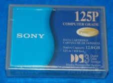 Sony 125P Computer Grade Premium DDS3 Data Cartridge 12 GB, New & Factory Sealed picture