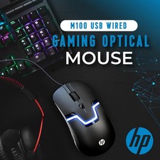 HP Wired RGB LED Gaming Mouse USB Optical 1600 DPI 3 Buttons PC LAPTOP BLACK picture