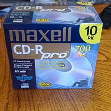 Maxell CD-R Pro CD-R 700MB 24x Scratch Resistant 10-Pack Spindle 623401 picture
