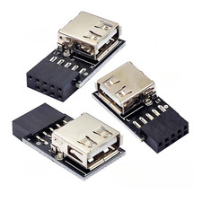 3 Pack Motherboard 9Pin/10Pin Front Panel Header to USB 2.0 Type picture