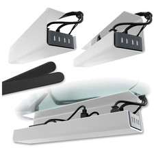 White Cable Management Tray Set - Self-Adhesive (2 Pack) picture