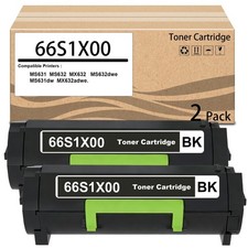 2PK 66S1X00 High Yield Toner Cartridge Compatible for Lexmark MX632 MS631 MS632 picture