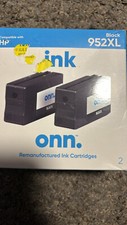 Onn  Ink Cartridges  952XL Black 2 Cartridges New Sealed HP COMPATIBLE picture