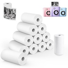 12 Rolls Instant Print Thermal Paper for Kids Camera, HD Quality Refill picture