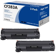 2 Black CF283A Toner Cartridge For HP 83A LaserJet Pro MFP M201dw M225dw Printer picture