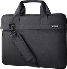 Voova 17.3-17 Inch Laptop Bag, Shoulder Bag, Macbook Case, Black | Slim 360-Degr picture
