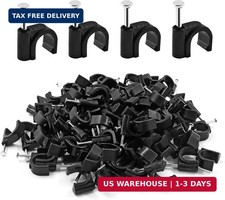 8mm Nail in Cable Clips Black 200Pcs picture