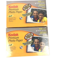 (2) Packs 100 sheets High Gloss 61 lb 4x6 Kodak Premium Photo Paper picture