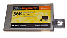 3Com Megahertz PCMCIA 56k Win Modem PC Card with XJACK 3CXM356 for Windows picture