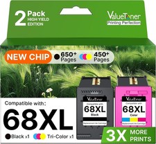 68 6155e 6555e 68XL 68e Ink Cartridges Black Color Combo Pack for HP68 Ink 68 XL picture