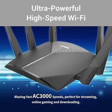 D-Link WiFi Router AC3000 Mesh Smart Internet Network Voice Control, -  Black picture