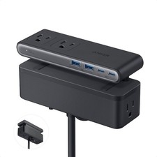 Anker Nano Power Strip, Desk Clamp, 70W Max, 1500J Surge Protector, 2 USB C picture