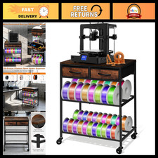 3D Printer Filament Storage Rack with Drawers & Wheels, Heavy Duty 2-Tier Organi picture