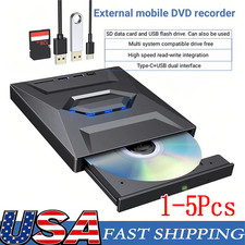 External CD DVD Drive USB 3.0 Writer Burner Player PC Laptop Windows 11 10 lot picture