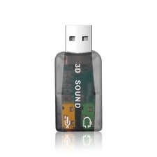 USB External Sound Card Adapter 3.5mm Stereo Audio Jack for PC Laptop Headset picture