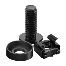 M6 Rack Mount Cage Nuts & Screws, Washers, Square Clips - Server Bag Pack Lot picture
