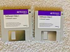 VERY RARE PRODIGY SOFTWARE FOR MAC MACINTOSH - 2 800K Floppies • COLLECTORS ITEM picture