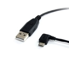 StarTech.com 3 ft / 91cm Micro USB Cable - A to Left Angle Micro B - USB Type A picture