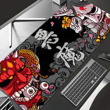 1pc Multiple Sizes Large Oni Mask & Serpent Demon Art Gaming Mouse Pad - Non-S picture